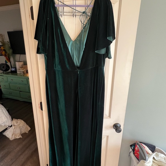 Jenny Yoo Plus Size green bridesmaids dress size 26 - Picture 4 of 5